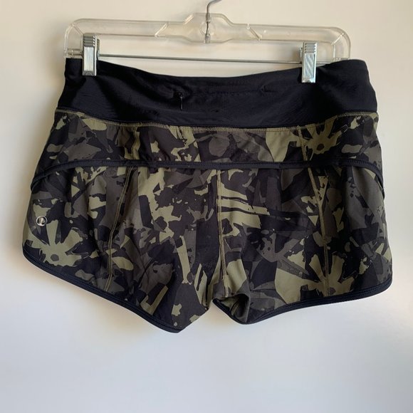 Lululemon Speed Short Pop Cut Fatigue Green/Black Size 6 or 8 (size missing) - Picture 6 of 9